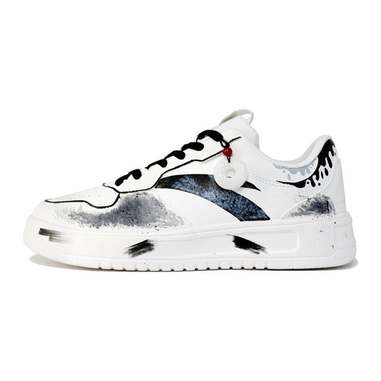Ink Mist –Unisex Skateboarding Low-Top Custom Shoes