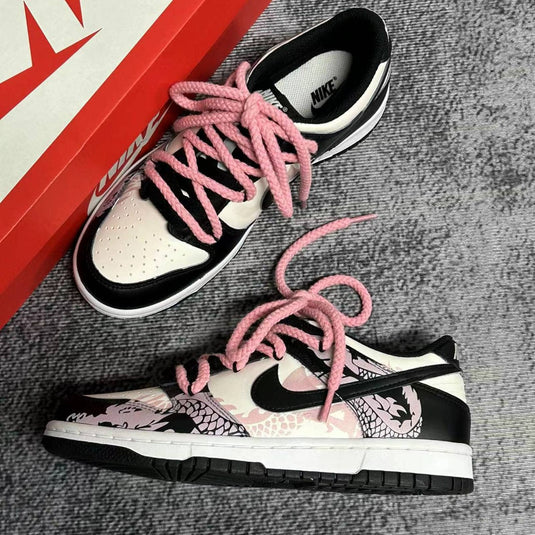 Pink Loong Pattern-Women's Dunk Low Custom