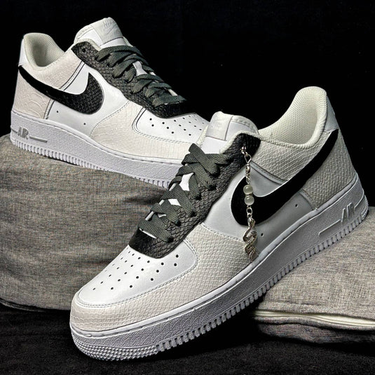 White Serpent Bond –Men's Air Force 1 Low Custom
