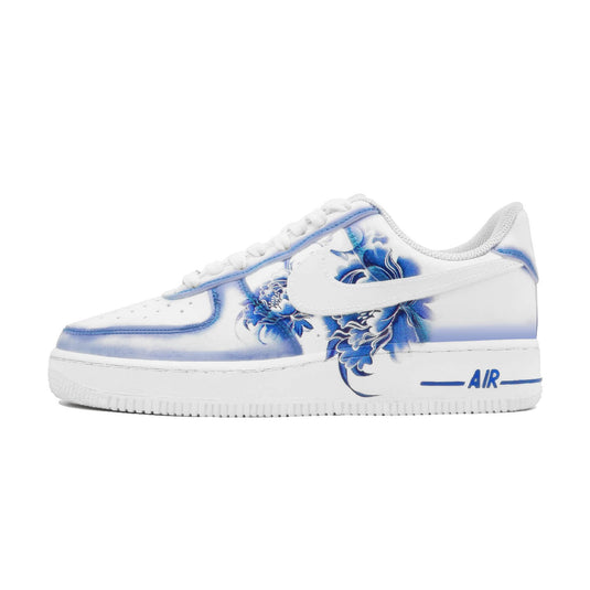 Blue and White Porcelain-Unisex Air Force 1 Low Custom