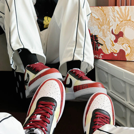 Chinese Character Loong 1-Unisex Court Low Custom