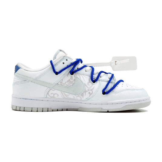 Blue Chinese Character Loong Pattern-Unisex Dunk Low Custom