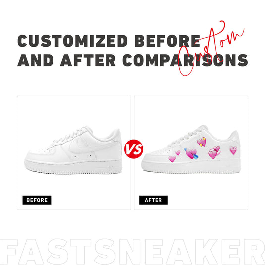 Heart Shape-Women's Air Force 1 Low Custom