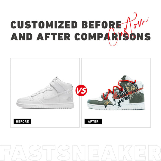 Loong Shape and Chinese Characters-Unisex Dunk High Custom